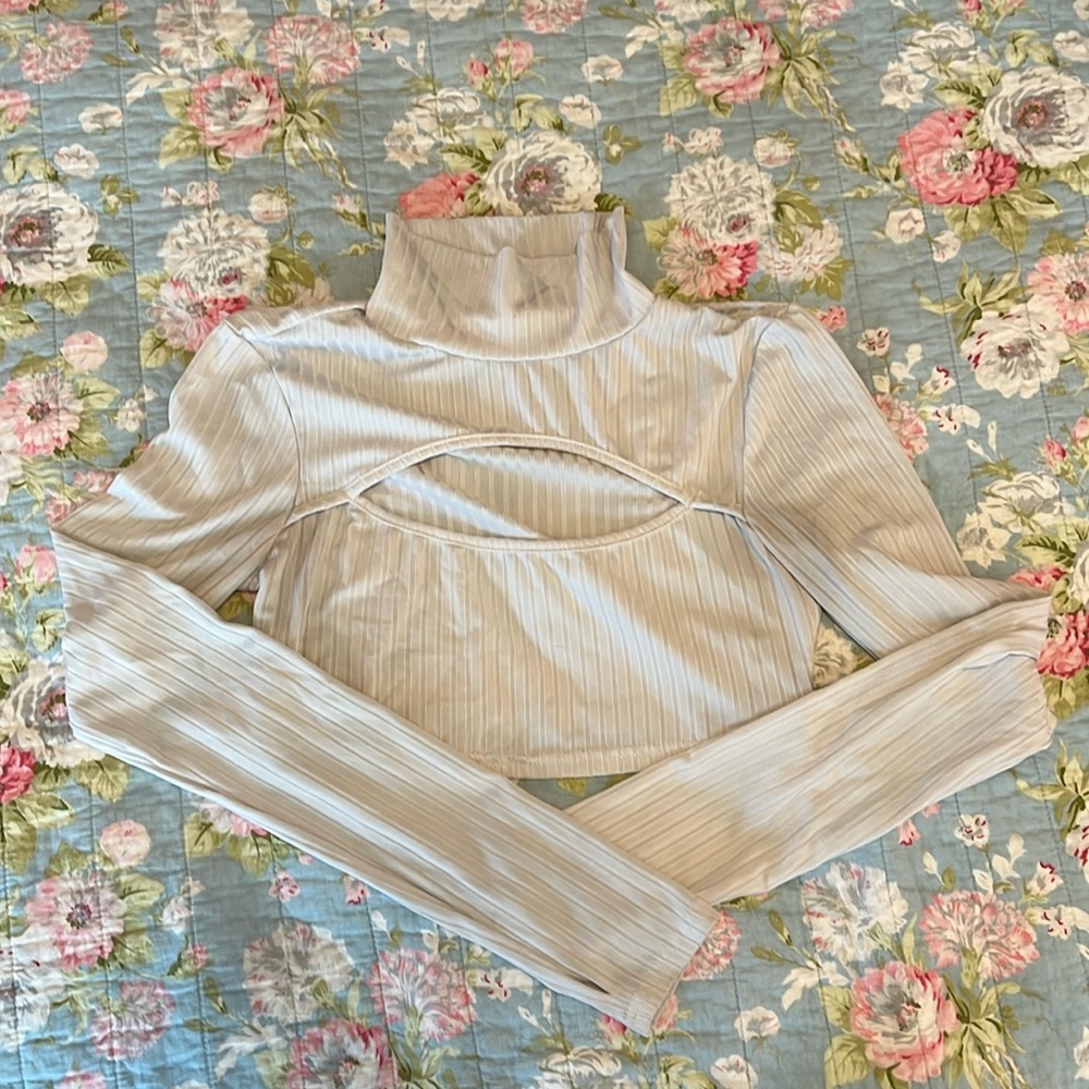 White, SHEIN crop top. Size small.